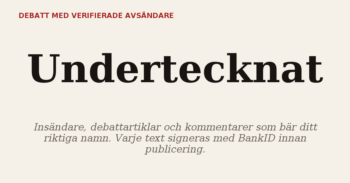 Undertecknat.se - debatt & kommentarer utan troll